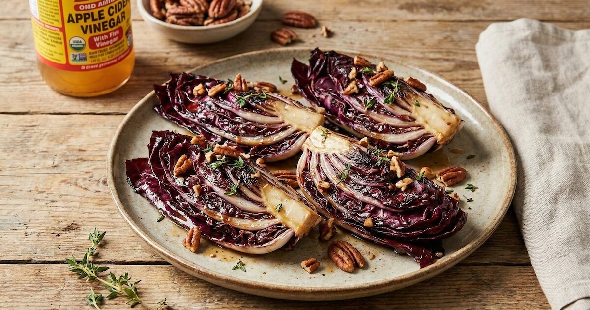 Radicchio Brasato all'Aceto di Mele e Noci Pecan