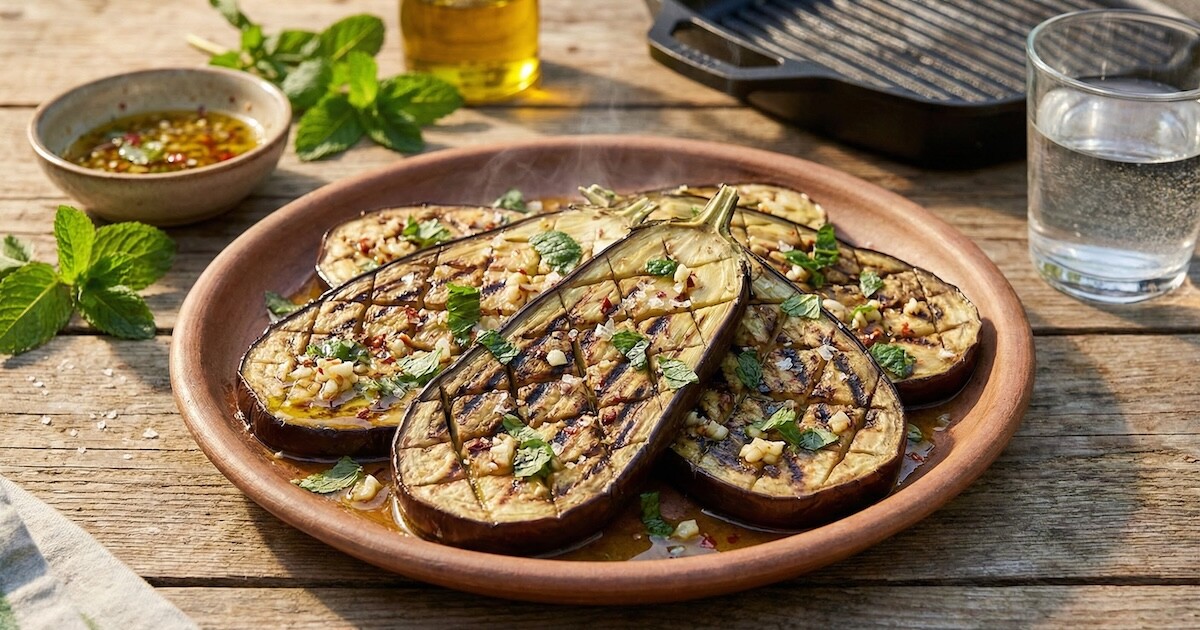 Tagliata di Melanzana Grigliata alla Menta